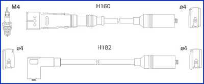 Комплект проводов зажигания hueco HITACHI 134716