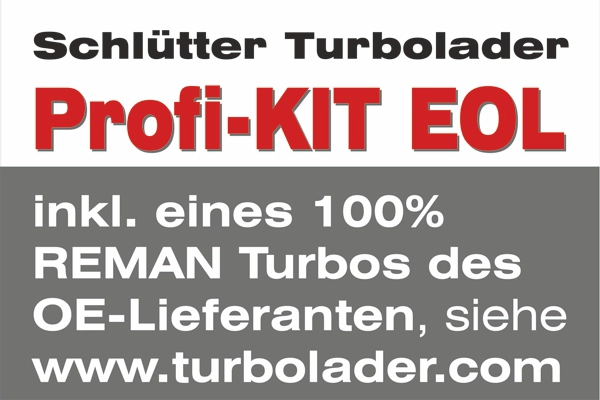 Компрессор наддув end of life profikit - with original garrett reman turbo SCHLÜTTER TURBOLADER 166-01717EOL