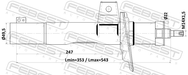 Амортизатор FEBEST 23110-003F
