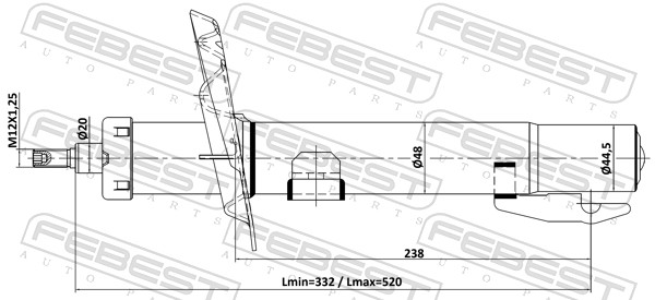 Амортизатор FEBEST 24110-008F