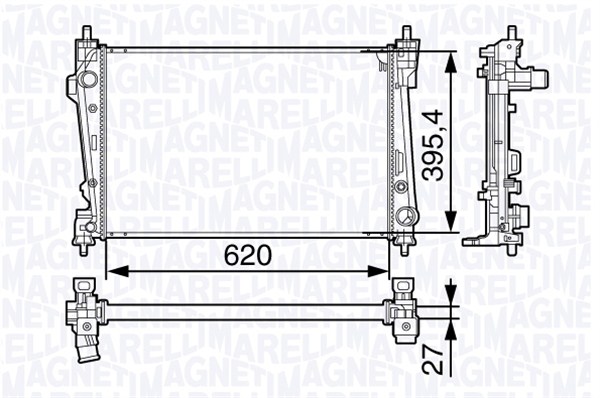 Радиатор охлаждение двигателя MAGNETI MARELLI 350213131300