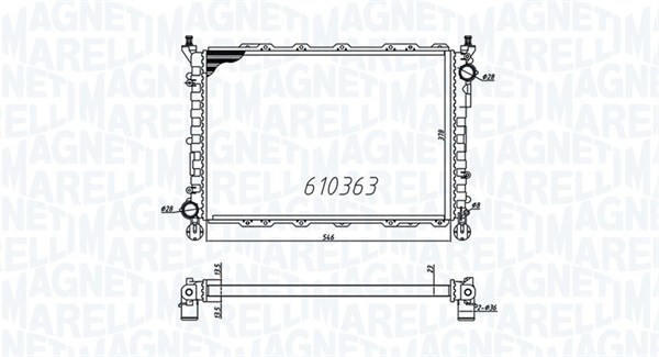 Радиатор охлаждение двигателя MAGNETI MARELLI 350213832000