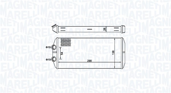 Теплообменник отопление салона MAGNETI MARELLI 350218497000