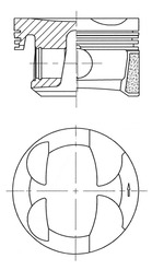 Поршень KOLBENSCHMIDT 41705620