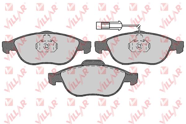 Комплект тормозных колодок дисковый тормоз VILLAR 626.1785