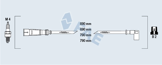 Комплект проводов зажигания FAE 85400