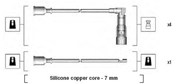 Комплект проводов зажигания MAGNETI MARELLI 941045190507