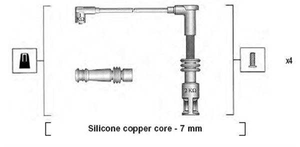 Комплект проводов зажигания MAGNETI MARELLI 941045430528