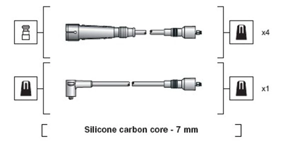 Комплект проводов зажигания MAGNETI MARELLI 941318111111