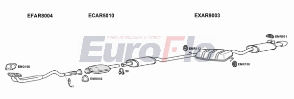 Система выпуска ог EUROFLO AR14516 1004