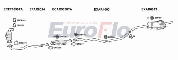 Система выпуска ог EUROFLO AR14719D 1004A