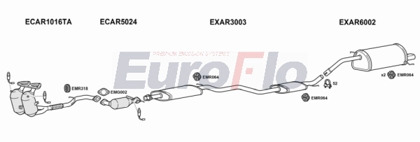 Система выпуска ог EUROFLO AR14720 1001D