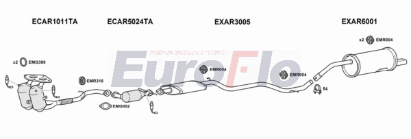 Система выпуска ог EUROFLO AR15616 3001C