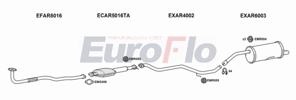 Система выпуска ог EUROFLO AR15624D 2001B
