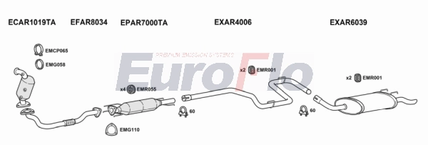 Система выпуска ог EUROFLO AR15919D 3004A