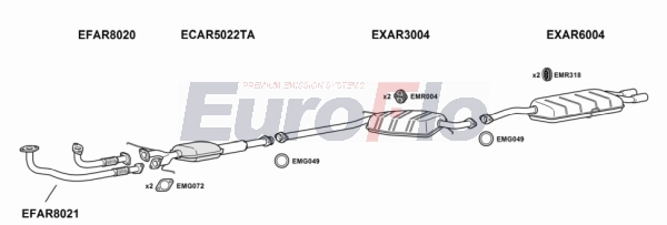 Система выпуска ог EUROFLO AR16625 2001B