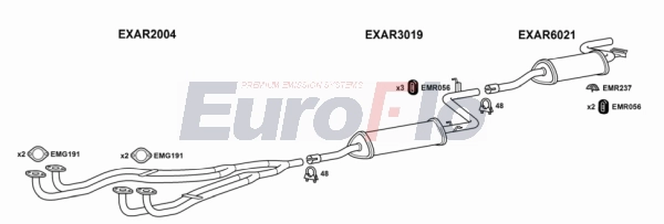Система выпуска ог EUROFLO AR3315 1001