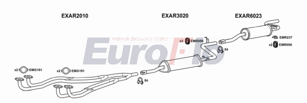 Система выпуска ог EUROFLO AR3317 1008A