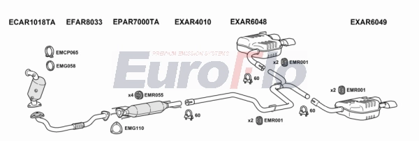 Система выпуска ог EUROFLO ARBRE24D 4001