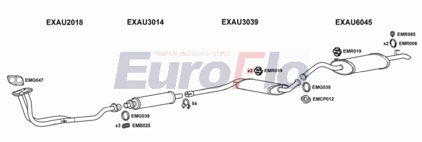 Система выпуска ог EUROFLO AU10020 3001B