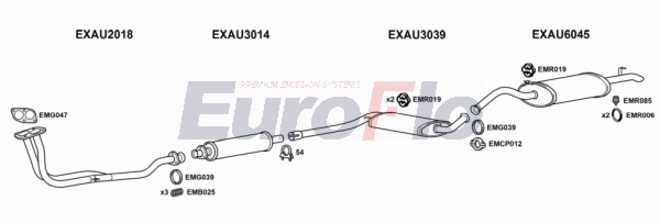 Система выпуска ог EUROFLO AU10021 2004D