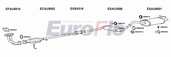 Система выпуска ог EUROFLO AU10023 2004A