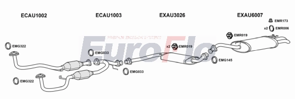 Система выпуска ог EUROFLO AU10026 3001C