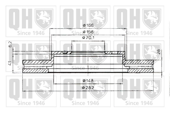 Тормозной диск QUINTON HAZELL BDC4844