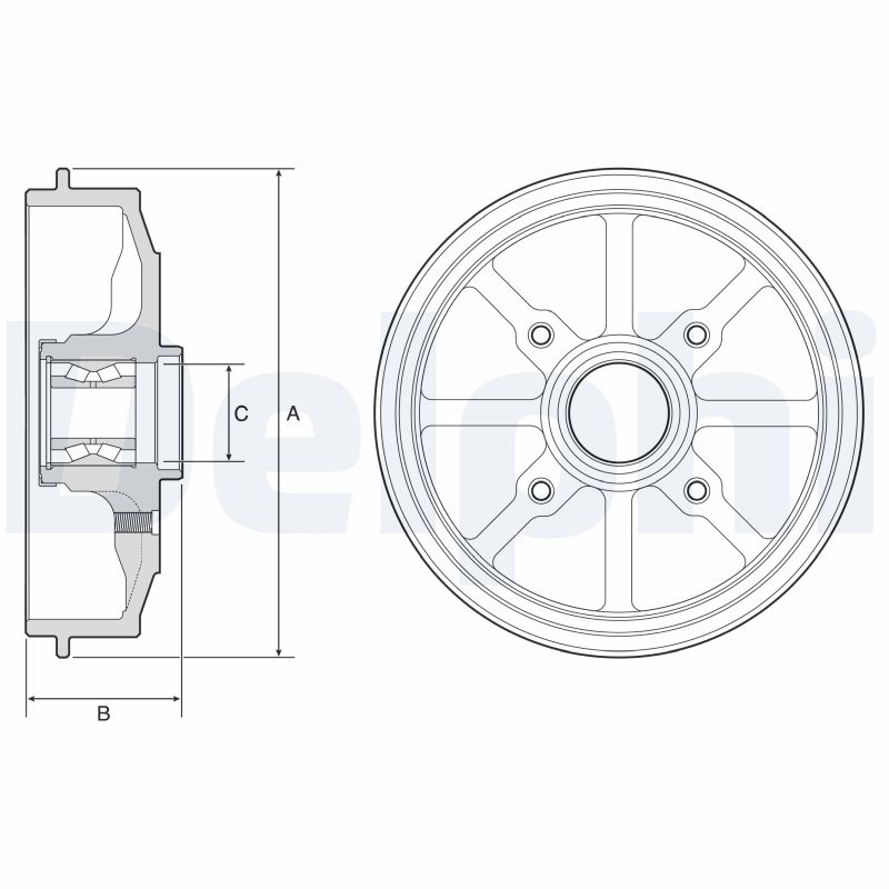 Тормозной барабан DELPHI BFR484