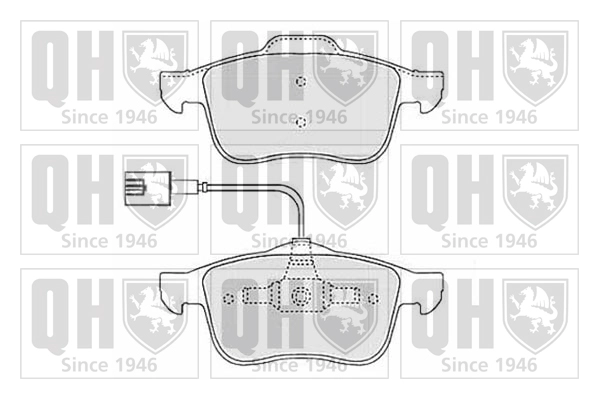 Комплект тормозных колодок дисковый тормоз QUINTON HAZELL BP1502