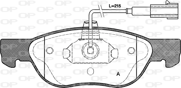 Комплект тормозных колодок дисковый тормоз OPEN PARTS BPA0587.21