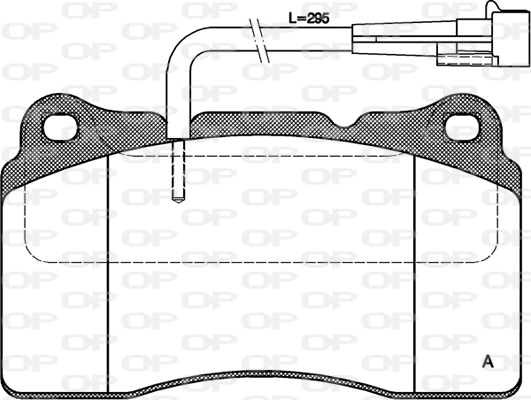 Комплект тормозных колодок дисковый тормоз OPEN PARTS BPA0666.02