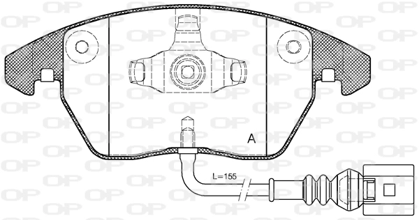 Комплект тормозных колодок дисковый тормоз OPEN PARTS BPA1030.01