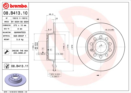 Тормозной диск BRECO BS 6004