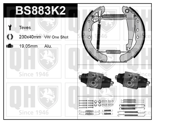 Комплект тормозных колодок QUINTON HAZELL BS883K2