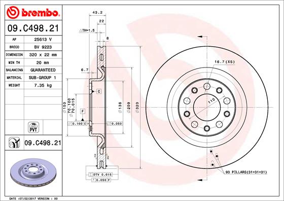 Тормозной диск coated disc line BRECO BV 9223