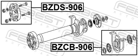 Шарнир продольный вал FEBEST BZDS-906