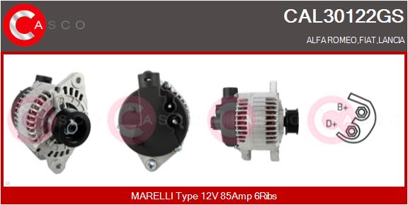 Генератор genuine CASCO CAL30122GS