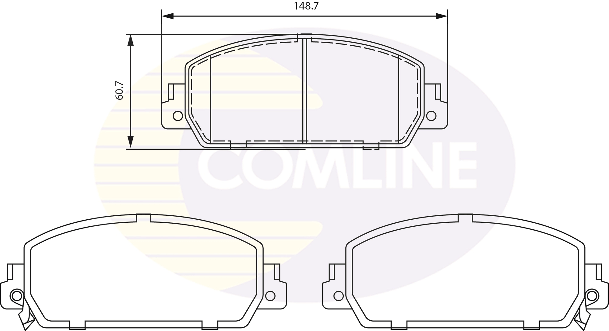 Комплект тормозных колодок дисковый тормоз comline COMLINE CBP32281