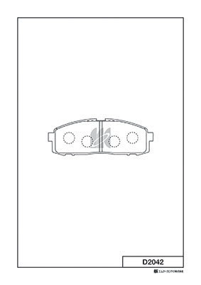 Комплект тормозных колодок дисковый тормоз MK KASHIYAMA D2042