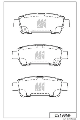 Комплект тормозных колодок дисковый тормоз MK KASHIYAMA D2198MH
