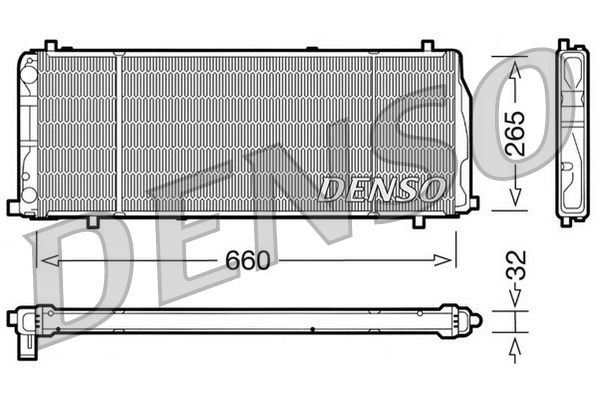 Радиатор охлаждение двигателя DENSO DRM02004
