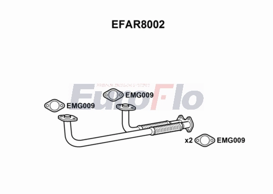 Труба выхлопного газа EUROFLO EFAR8002