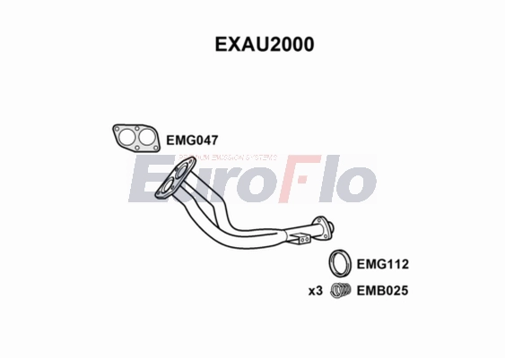 Труба выхлопного газа EUROFLO EXAU2000