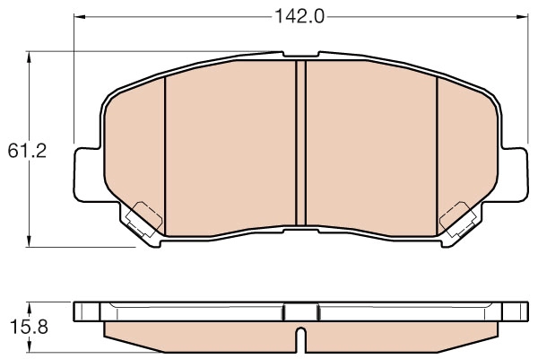 Комплект тормозных колодок дисковый тормоз dtec cotec TRW GDB3562DT