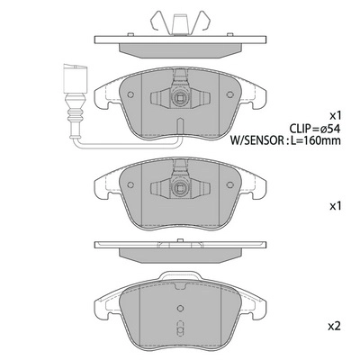 Комплект тормозных колодок дисковый тормоз HAGEN GP2264
