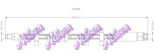 Тормозной шланг KAWE H3908