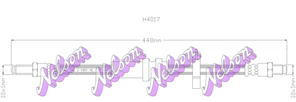 Тормозной шланг KAWE H4017