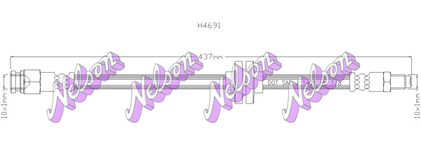 Тормозной шланг KAWE H4691