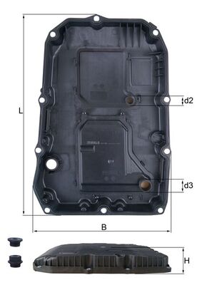 Масляный поддон автоматическая коробка передач MAHLE/KNECHT HX 196 KIT